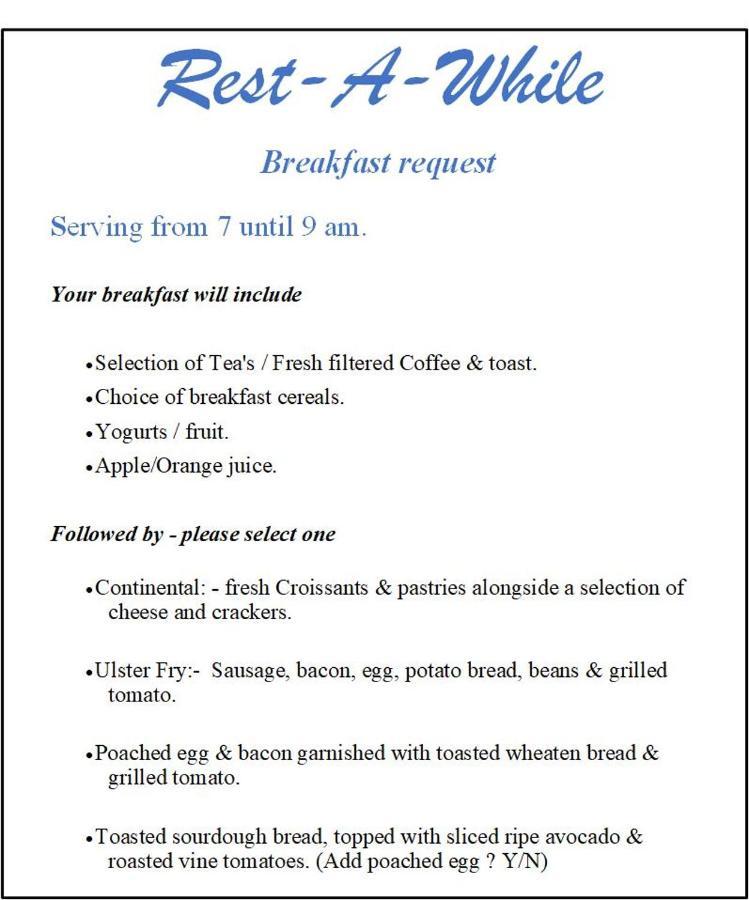 Rest A While Bed & Breakfast Bushmills Exterior photo